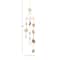 39" Gold Metal Eclectic Moon & Stars Wind Chime